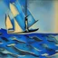 Placeholder: sailship in blue ocean by Georges Braque