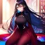 Placeholder: Clear focus, 8k, high quality, detailed, beautiful lighting, vibrant colors, black long hair, vibrant red eyes, girl, kneeling,