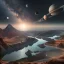 Placeholder: Beautiful view five planets Jupiter, Mercury, Venus, Uranus, Mars align sky universe filled with night stars constellations and milkyway. Modifiers: sharp focus extremely detailed Award winning photography fantasy intricate 8k beautiful dynamic lighting award winning fantastic view high definition crisp quality Unreal Engine colourful VRay