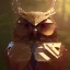 Placeholder: realistic, octane portrait, natural lighting,full body gold metal,insanely,elegant, bokeh, volumetric lighting, extreme detail, Photorealism, High detail, Hyper realistic Owl in forest, macro lens blur,abstract paint, cinematic, cinema4d, HDR, 8k