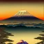 Placeholder: Ukiyo-e painting of a mount fuji at sunset