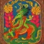 Placeholder: indian god of flowers and fruits riding on a dragon