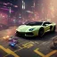 Placeholder: Lamborghini Aventador with a cyberpunk 2077 theme