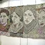 Placeholder: A Wide Panel in which 5-6 potraits are deveped with Wool threads tapestry artwork connected with each other through threads,