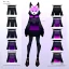 Placeholder: a fox fursona, darker colors, master quality, backlighting, soft lights, full body portrait, in frame, 8k, furry, fur, black and purple color pallet, fursona reference sheet,