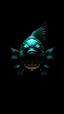 Placeholder: An aquatic creature of wonder and enchantment, a true masterpiece of nature that calls the abyss its home, on a plain black background, bird's eye view