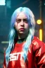 Placeholder: Billie Eilish, cyberpunk2077, booty, photorealistic, 2k