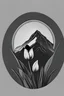 Placeholder: simple round black and white logo of mountain and tulip