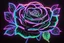 Placeholder: Black light art, neon rose