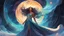 Placeholder: A cosmic goddess emerging from a swirling nebula, eyes filled with ancient wisdom and starlight, hair cascading like liquid galaxies adorned with shimmering constellations, dressed in a flowing, star-studded gown. A digital painting in the style of Alphonse Mucha, Syd Mead and Simon Stalenhag, with luminous brushstrokes, intricate detail and volumetric lighting, mixing elements of Art Nouveau and science fiction, hyper-detailed, ethereal and divine. masterpiece, 8k resolution, dark fantasy conce