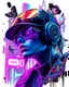 Placeholder: Rendering Surrealism Collage Techno Cyberpunk Punker Surrealism Art Work Vibrant Neons lights colors colorful,find details