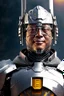 Placeholder: Armadura de cyborg con casco en la cabeza