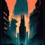 Placeholder: A propaganda poster of a 1984 dystopian city, flat digital painting, 4k, ominous, intense, photorealistic, surveillance, harry potter, style of Laurie Greasley