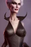 Placeholder: Carmen Dell`orifice as evil queen in black leather, leather, busty, cleavage, angry, stern look. character design by cory loftis, fenghua zhong, ryohei hase, ismail inceoglu and ruan jia. unreal engine 5, artistic lighting, highly detailed, photorealistic, fantasy