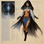 Placeholder: ConceptSheet [by Boris Vallejo]: woman thief and her magic cape with AD&D statistics