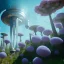 Placeholder: Spaceship landed on futuristic planet, sunny day. clear blue sky, cascade, flowers. Elegant. Extremely detailed. Award winning photography. Fantasy. 8k. Cinematic lighting. Photorealistic. Dynamic lighting. Imperial colors. Crisp quality. Unreal Engine. Colourful cinematic postprocessing. Pixar. VRay.