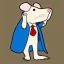 Placeholder: Rat cartoon happy lab coat