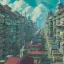Placeholder: Cyberpunk futuristic Megacity ,Neogothic architecture, uphill Road,detailed facades,detailed painting, 8K resolution,German noir,matte painting,felix kelly,biopunk,trieste