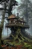 Placeholder: A Forest tree is a scary house on a top of a tree without leaves dwells in deep forests. its skin is covered allowing it to blend seamlessly into its surroundings. Mfeed on the energy of trees and can create thick fog