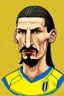 Placeholder: Zlatan Ibrahimovic Swedish football player ,cartoon 2d