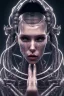 Placeholder: cyberpunk, head, scream women, portrai, open mouth, face cry, perfect skin, tron, cyborg, robot, cyborg, seven , perfekt, real, dream, hr giger