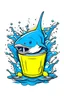 Placeholder: A Shark Lemonade vector image for a t-shirt on a white background