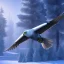 Placeholder: bird of prey, feathers, extremely sharp detail, finely tuned detail, ultra high definition, 8k resolution, dynamic lighting, unreal engine 5, ultra sharp focus, winter landscape, background trees