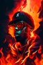 Placeholder: An album cover for a playlist, with fire rap