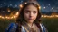 Placeholder: little very young Bulgarian girl, beautiful, peaceful, gentle, confident, calm, wise, happy, facing camera, head and shoulders, traditional Bulgarian costume, perfect eyes, exquisite composition, night scene, fireflies, stars, Bulgarian landscape, beautiful intricate insanely detailed octane render, 8k artistic photography, photorealistic concept art, soft natural volumetric cinematic perfect light, chiaroscuro, award-winning photograph, masterpiece, Raphael, Bouguereau, Alma-Tadema