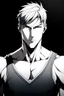 Placeholder: Exactly the same photo but wearing a white superhero suit