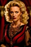 Placeholder: Ultra hd Portrait photo of Countess catharina von hogeln, 40 years old, strict, commanding, dominant, blonde, rich mistress, jewelry, decolletage, red-black dress. Background: her opulent palace.