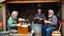 Placeholder: Elderly pensioners on making several gallons of beer in the garden shed. Gardening tools, beermaking equipment, DIY items are stored in the shed. Everyone is happy. Photographic quality and detail, award-winning image, beautiful composition.