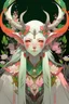 Placeholder: Pink hair spring cherry blossom Eladrin Male antlers druid beard