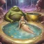 Placeholder: Jabba the Hutt and Princess Zelda having a bath on melted silver