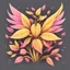 Placeholder: very happy yellow plant with pink leaves and wings in Kelly Sue Deconnick art style