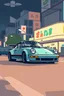 Placeholder: 8 bit style Cartoon Porsche 911 gts rs in tokyomake 16:9 aspect ratio horiztontal