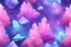 Placeholder: Magnificent magical and fairy crystals on pink and purple Northern Lights background