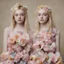 Placeholder: Elle fanning and dakota fanning , as flowers, in paper