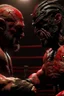 Placeholder: 4k full realism, full details, full lights, satan en combattant MMA