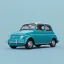 Placeholder: Tiny Fiat 500, soft smooth lighting, with soft colors, 100mm lens, 3d octane render, cinema4d, trending on polycount, modular constructivism, blue background, physically based rendering, centered.