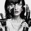 Placeholder: only one character, mia wallace, uma thurman, Pulp Fiction movie, scene.