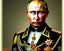 Placeholder: evil Russia president satan fangs Vladimir Putin,