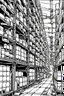 Placeholder: Tokyo, industrial warehouses, line arts, manga style