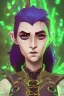 Placeholder: steampunk elf in a neon forest