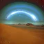 Placeholder: Sky and galaxies over a desert, astrophotography, surreal, Max Ernst