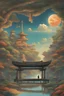 Placeholder: John Atherton, Shigeru Tamura, Surreal, mysterious, strange, fantastical, fantasy, Sci-fi, Japanese anime, evolution from chair to human, metaphysics, journey without portent, detailed masterpiece