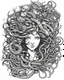 Placeholder: realistic medusa symbol tattoo idea, line art, background, vector, svg, black outline on white background, leave plenty of white space beetween lines for coloring, tattoo style, tattoo idea