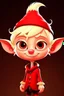Placeholder: creat an cute santa claus'elf in red like Tim Burton style whit blond hair