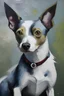 Placeholder: Portrait of gray american rat terrier by Kadinsky