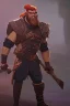 Placeholder: Zaprodan, the 'Thunder Drummer' is depicted as a short and stout man, thick and barrel-chested. His arms strong from swinging his hammer all day. His armor is blue steel, detailed in a deep orange color. He has a fire red Mohawk and beard. He wields a battle axe of great power. It has been lost for centuries. He is a god quick to laughter and celebrating, drinking ale and toasting to his mighty deeds with his allies